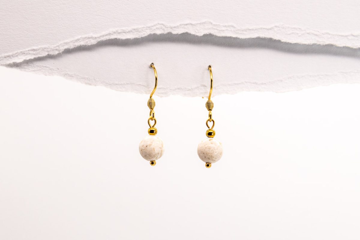Handmade earrings - Croatian Limestone - Art Shop Unique