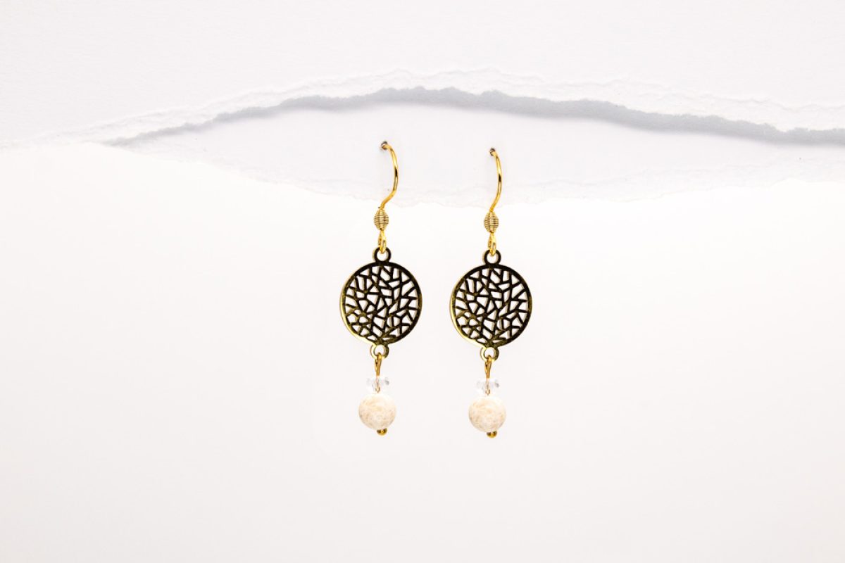 Handmade earrings - Croatian Limestone - Art Shop Unique