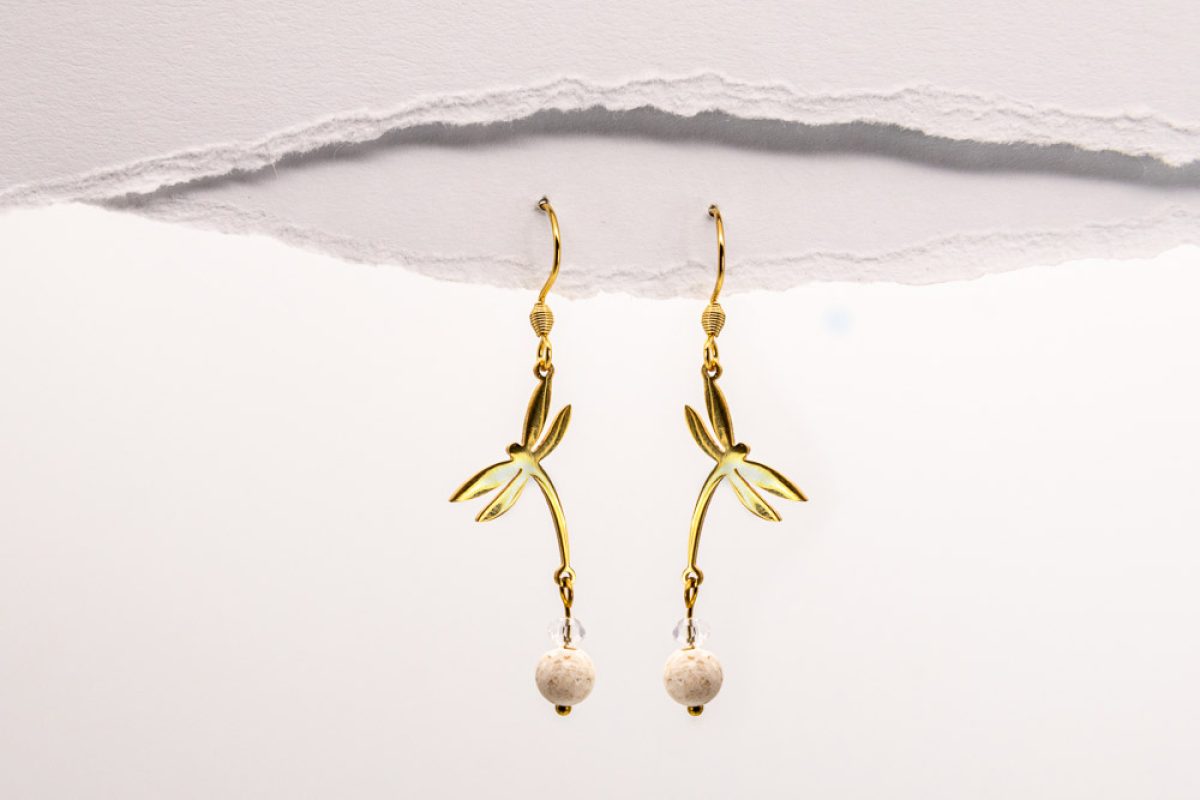 Handmade earrings - Croatian Limestone - Art Shop Unique