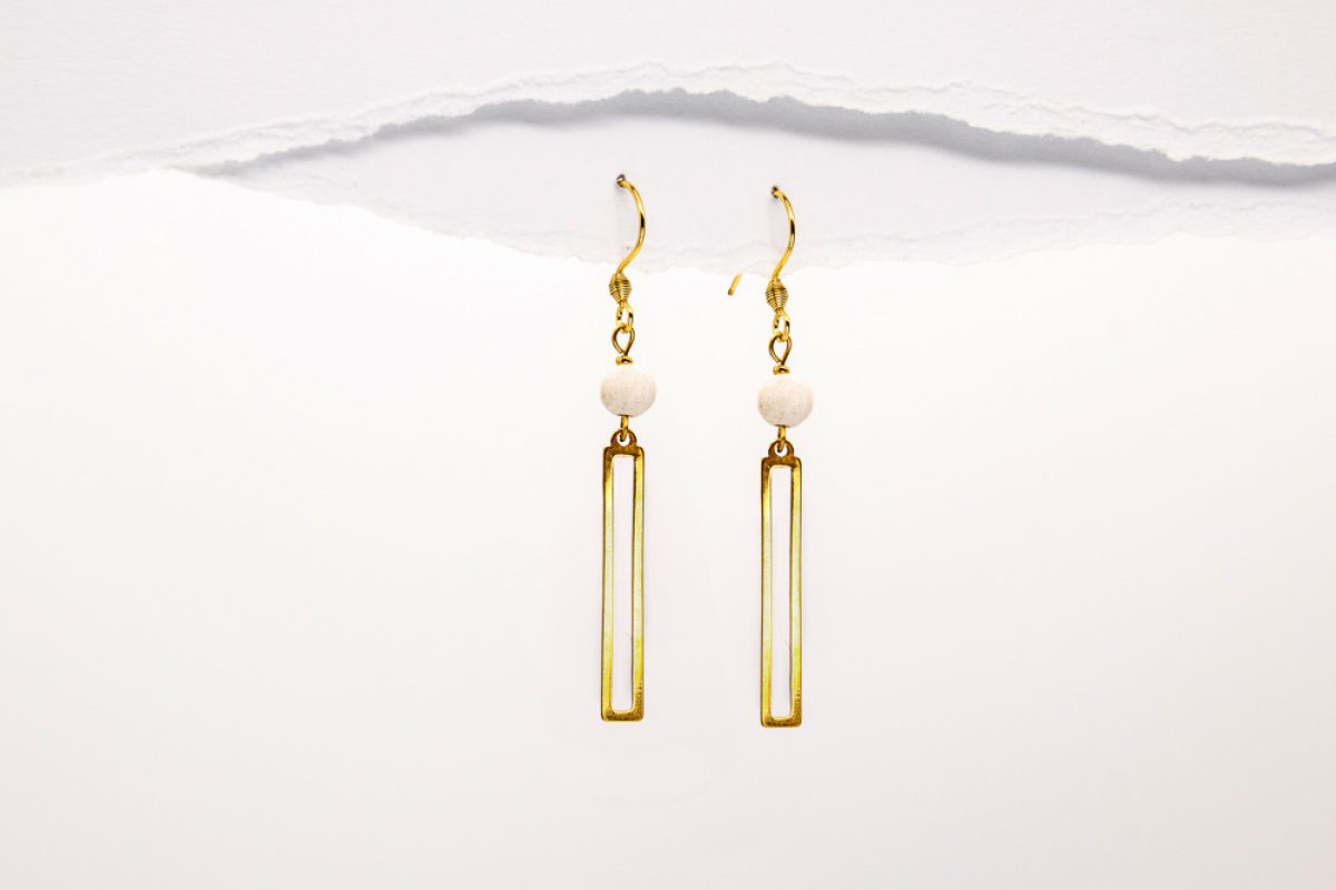 Handmade earrings - Croatian Limestone - Art Shop Unique
