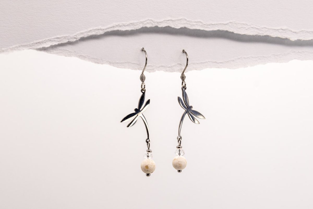 Handmade earrings - Croatian Limestone - Art Shop Unique
