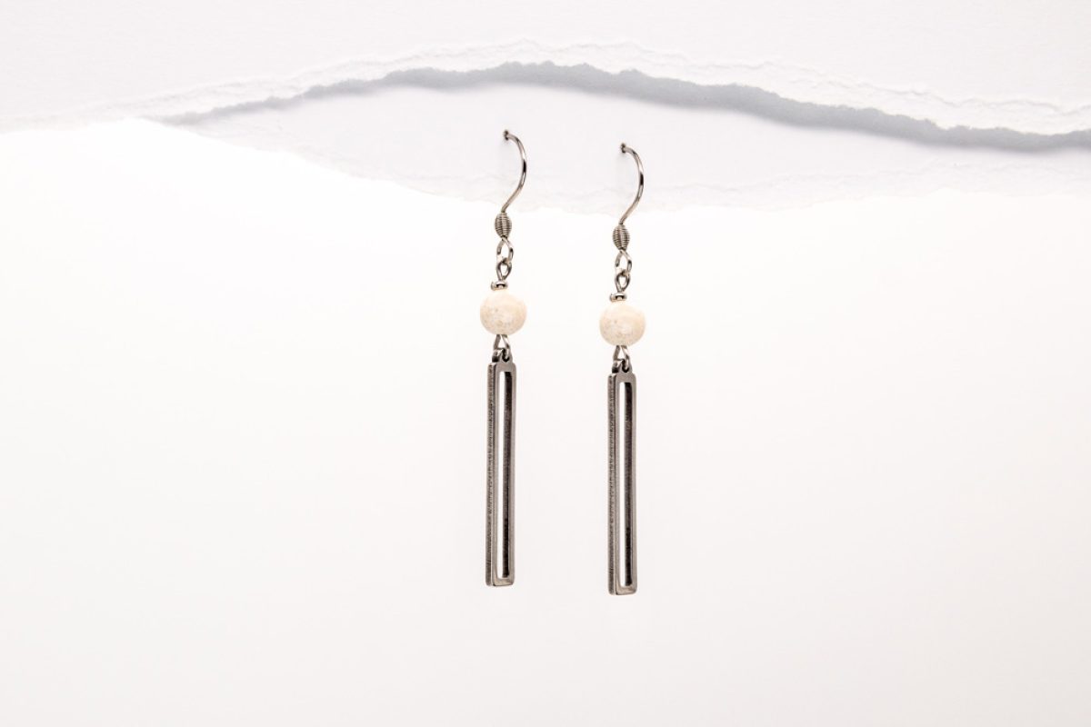 Handmade earrings - Croatian Limestone - Art Shop Unique