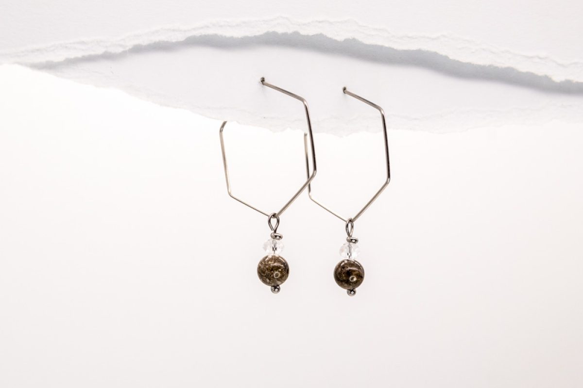 Handmade earrings - Croatian Limestone - Art Shop Unique