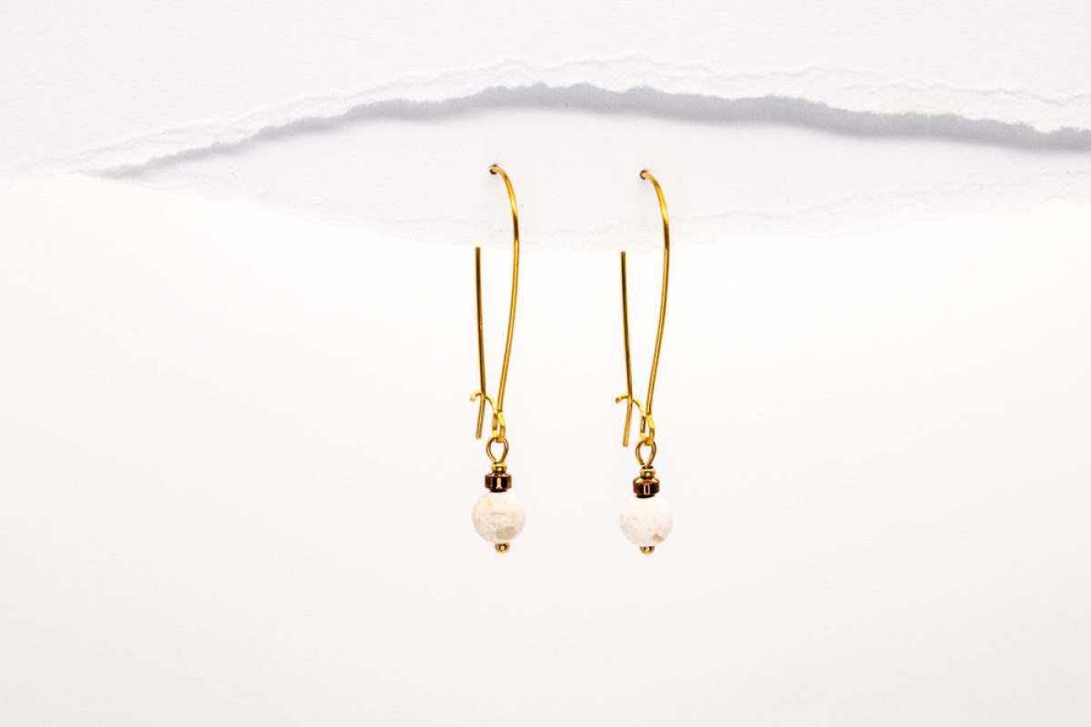 Handmade earrings - Croatian Limestone - Art Shop Unique