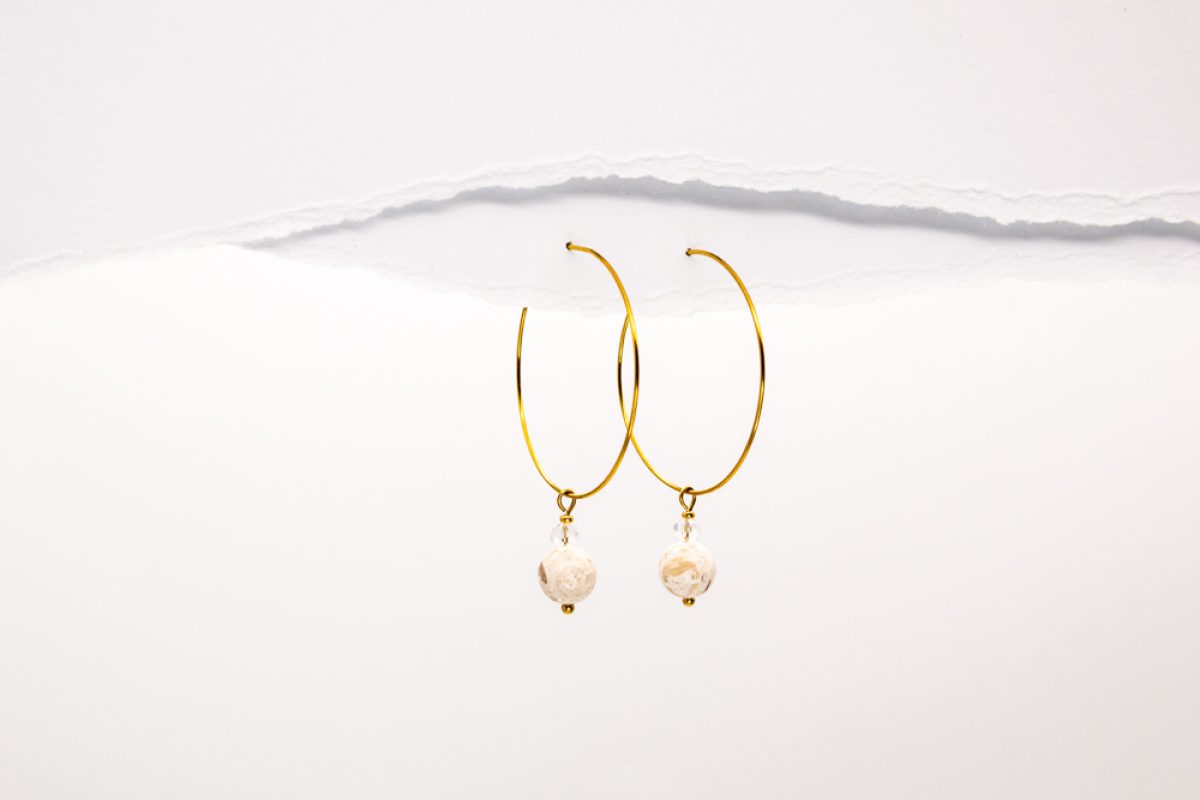 Handmade earrings - Croatian Limestone - Art Shop Unique