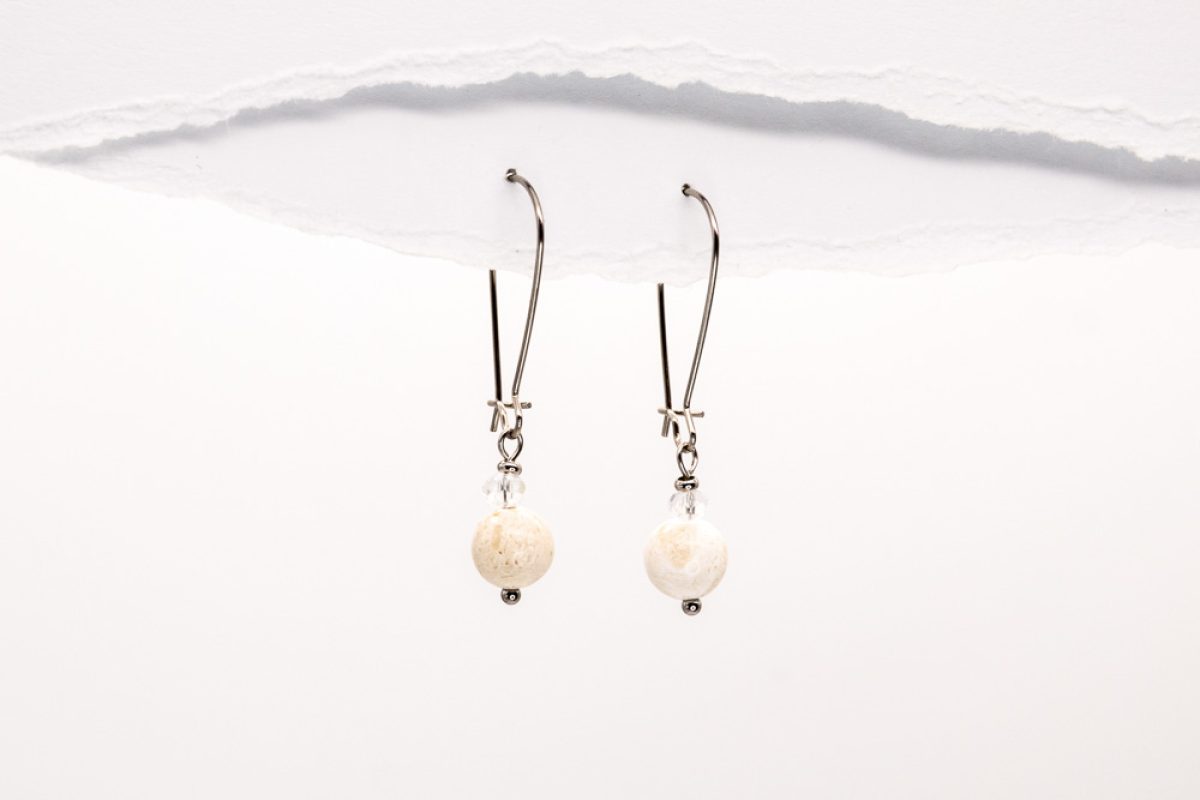Handmade earrings - Croatian Limestone - Art Shop Unique