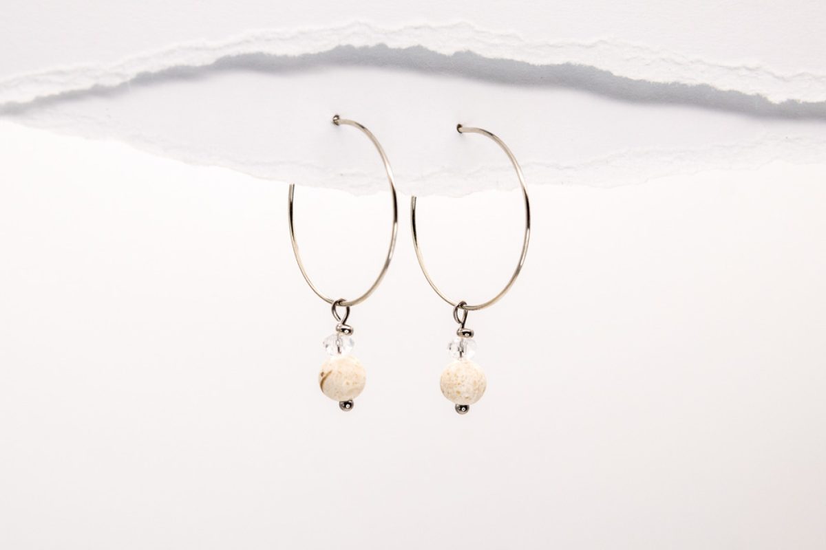 Handmade earrings - Croatian Limestone - Art Shop Unique