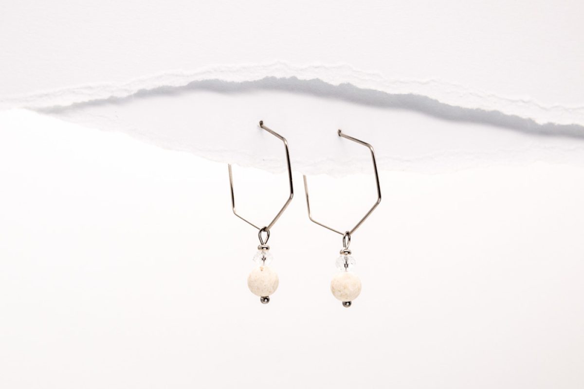 Handmade earrings - Croatian Limestone - Art Shop Unique