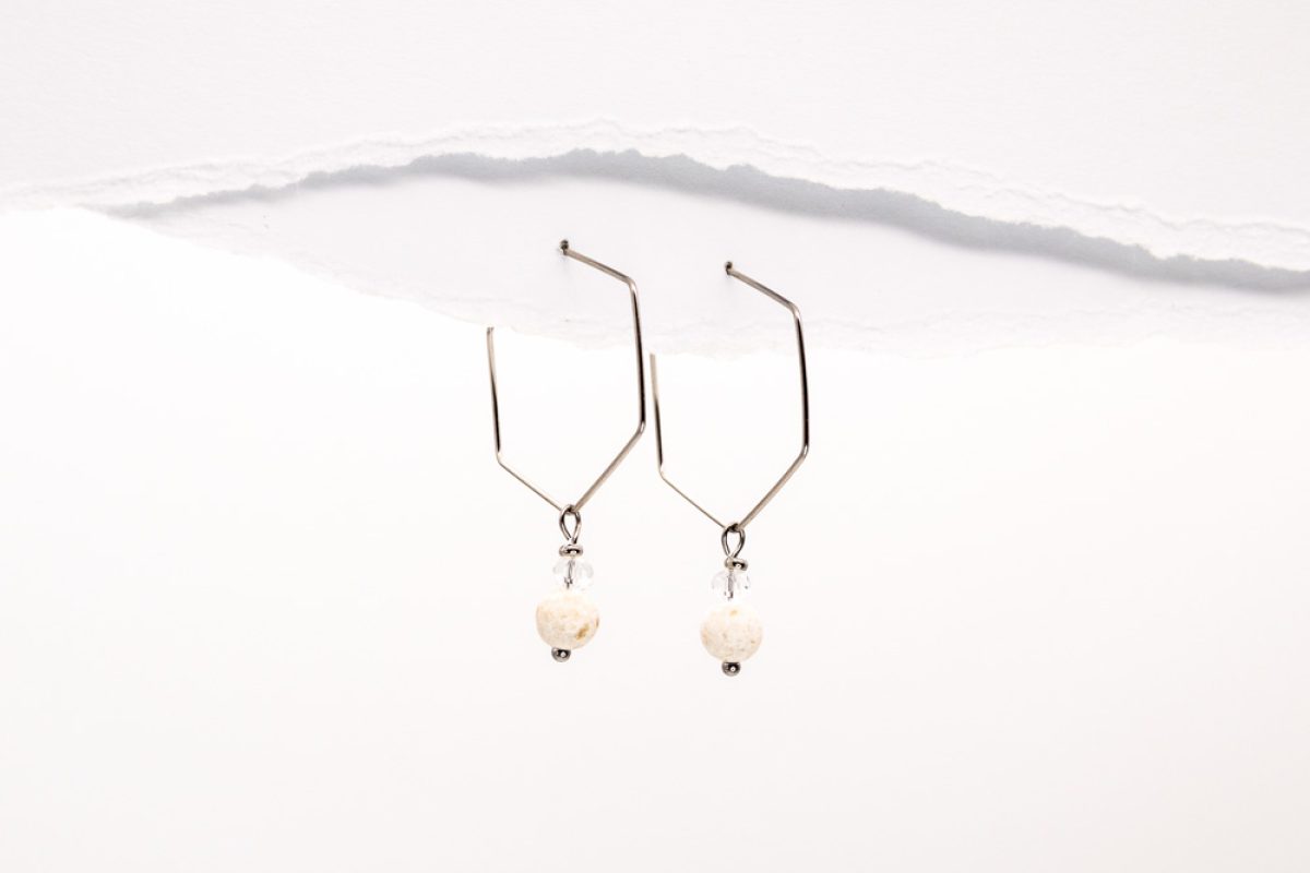 Handmade earrings - Croatian Limestone - Art Shop Unique