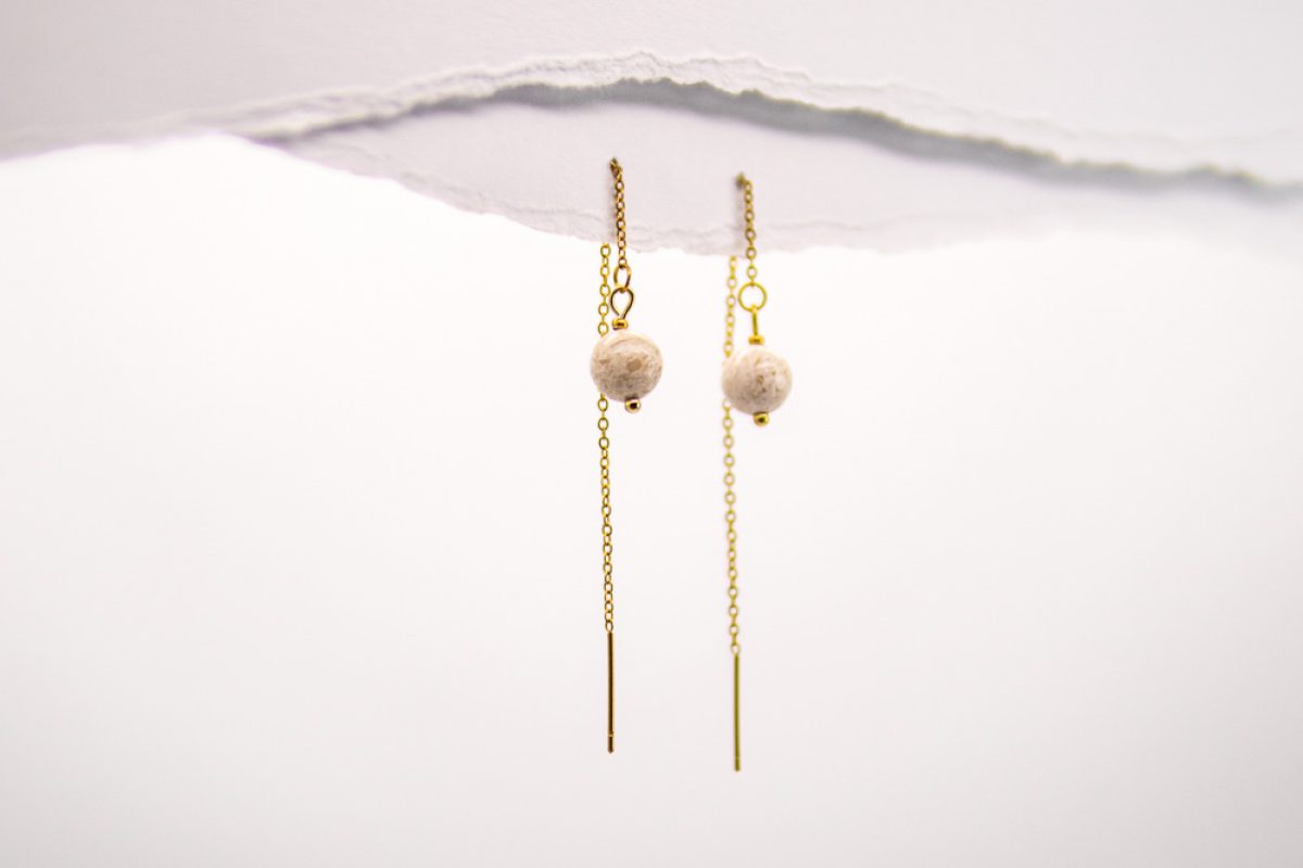 Handmade earrings - Croatian Limestone - Art Shop Unique