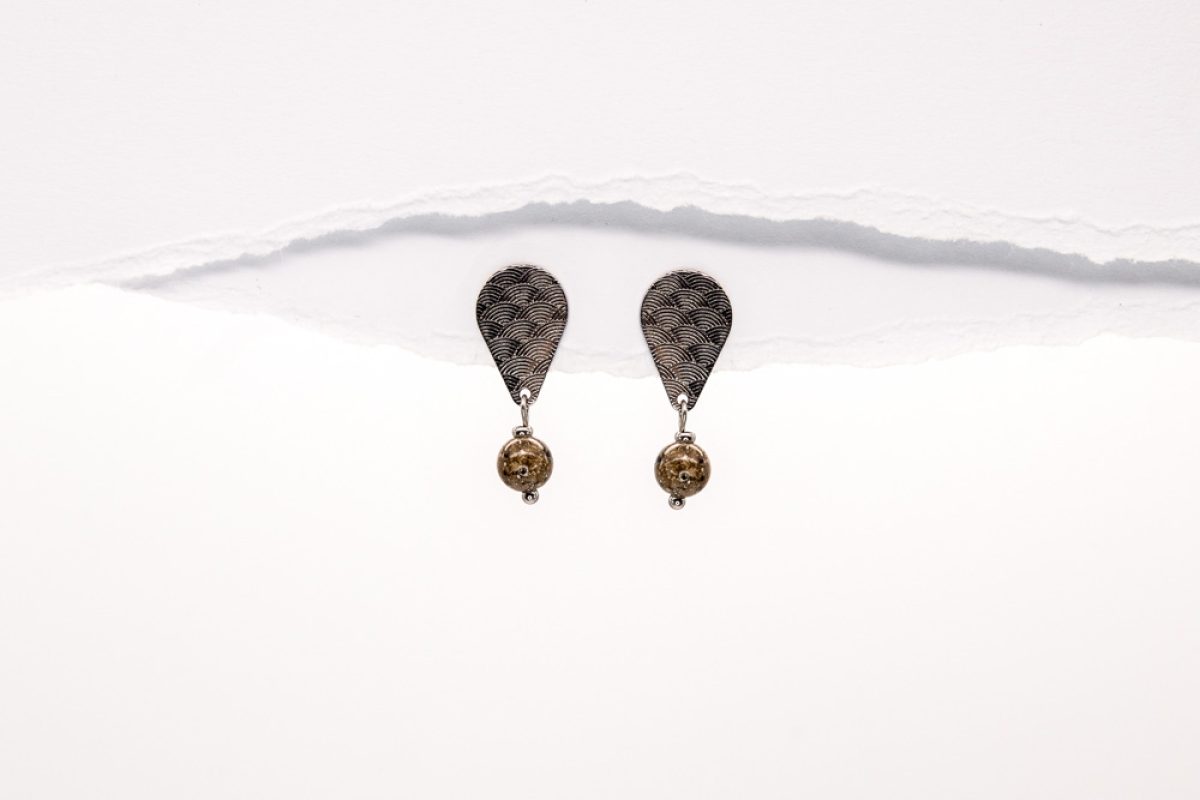 Handmade earrings - Croatian Limestone - Art Shop Unique