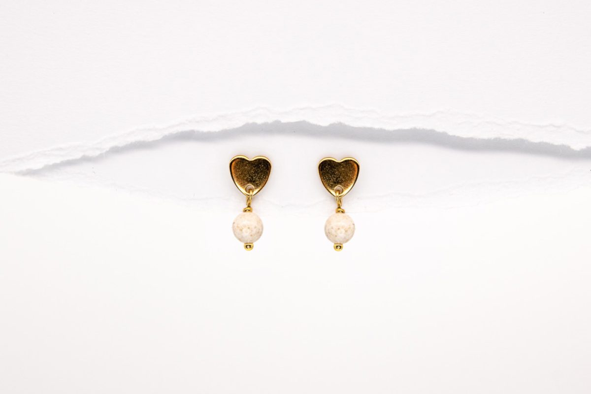 Handmade earrings - Croatian Limestone - Art Shop Unique