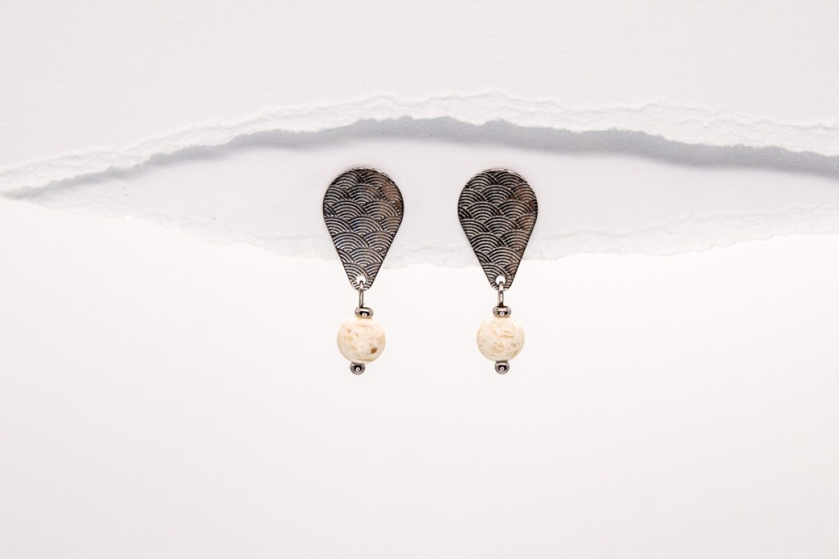 Handmade earrings - Croatian Limestone - Art Shop Unique